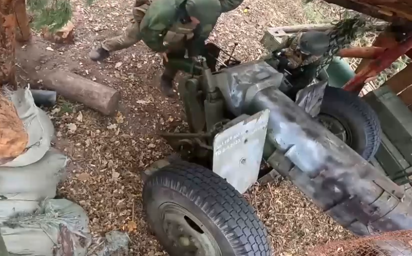 Боевая работа расчета гаубицы Д-30 ГрВ «Запад»