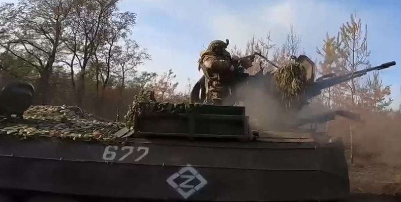 Боевая работа расчета ЗУ-23 группировки войск «Запад»