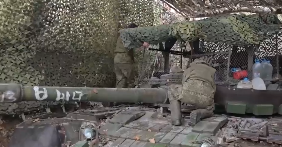 Боевая работа экипажа танка Т-80БМ ГрВ «Запад»