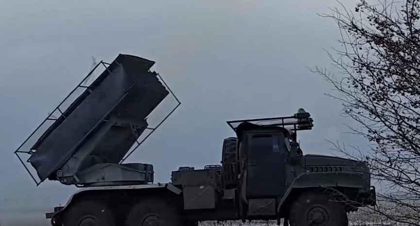Боевая работа расчета РСЗО «Град»