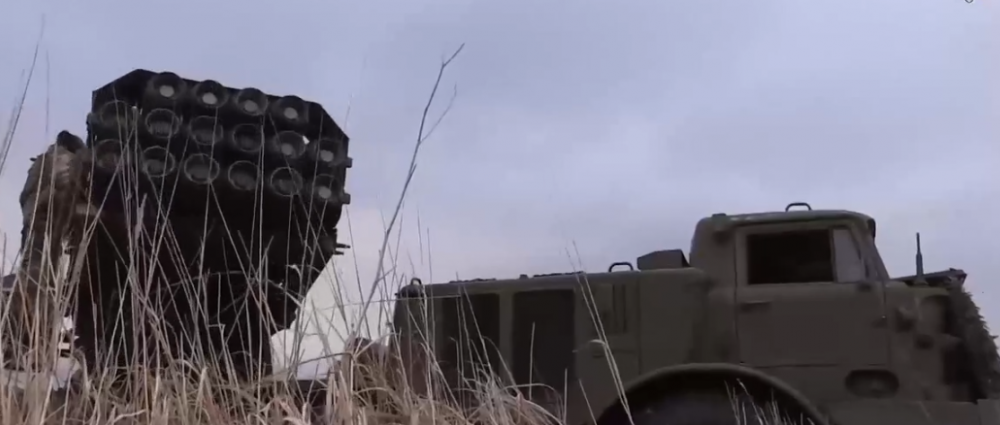 Боевая работа РСЗО «Ураган» группировки войск «Восток»