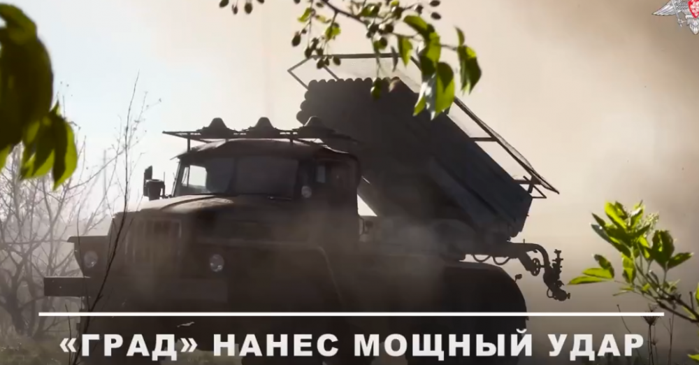 Боевая работа расчета РСЗО «Град» ГрВ «Центр»