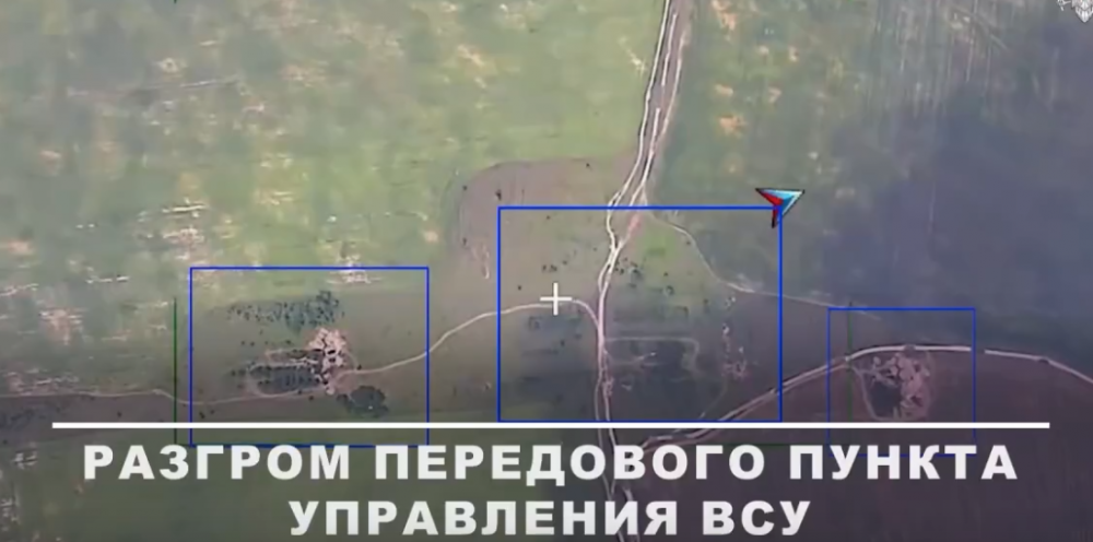 Поражение передового пункта управления ВСУ с применением БПЛА «Герань-2»